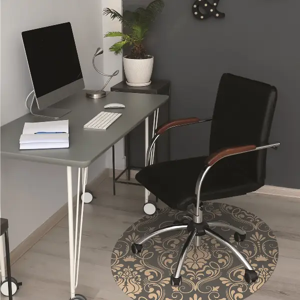 Tapis pour chaise de bureau Ornement doré
