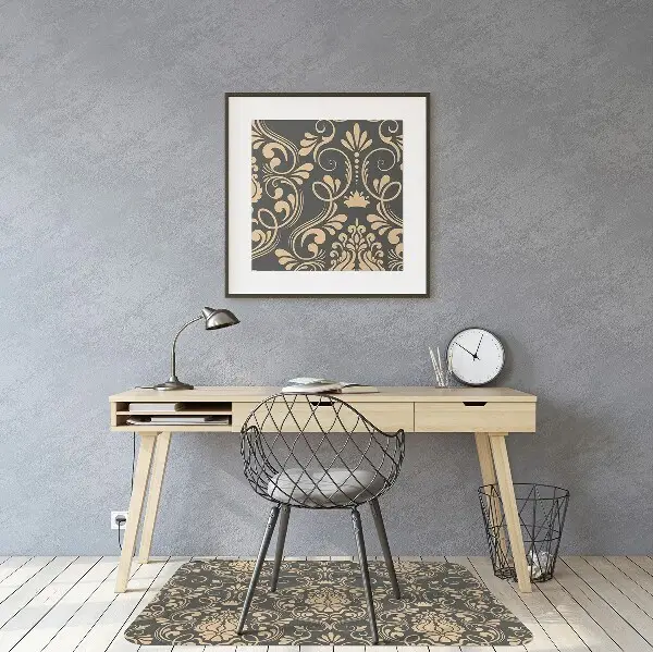 Tapis pour chaise de bureau Ornement doré