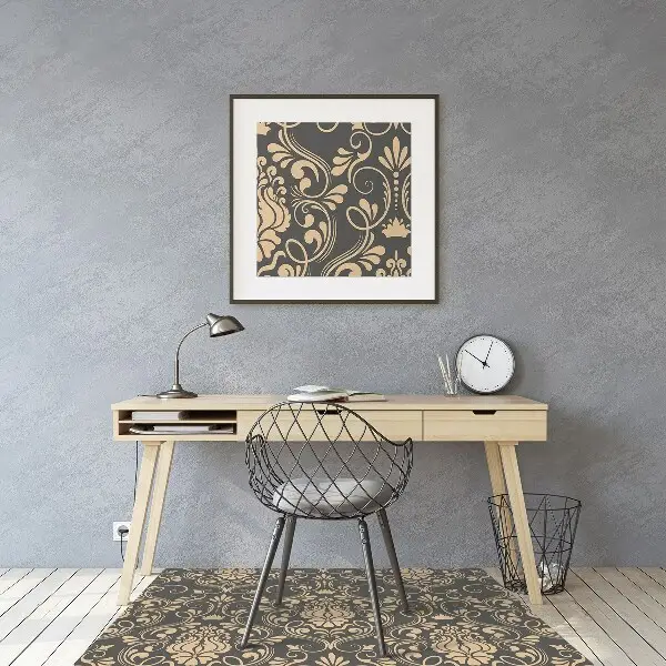Tapis pour chaise de bureau Ornement doré