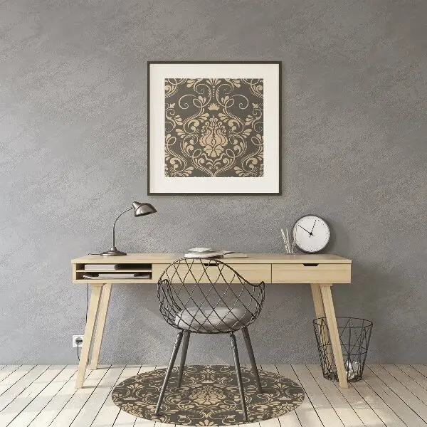 Tapis pour chaise de bureau Ornement doré