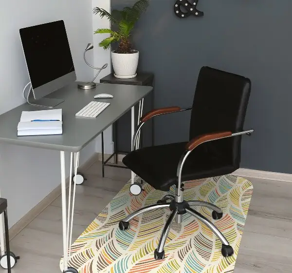 Tapis fauteuil bureau do biura Vagues abstraites