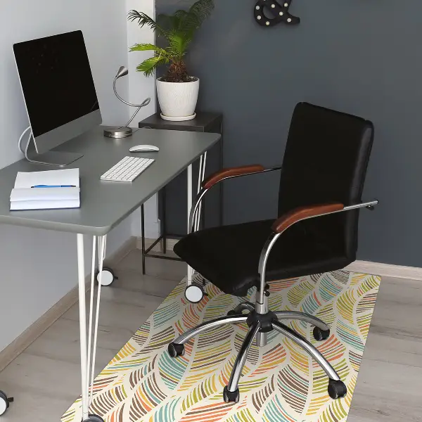Tapis fauteuil bureau do biura Vagues abstraites