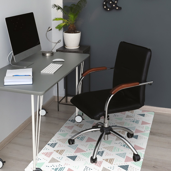 Tapis fauteuil bureau do biura Triangles dessinés
