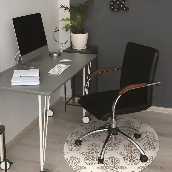 Tapis pour chaise de bureau Symbole brun