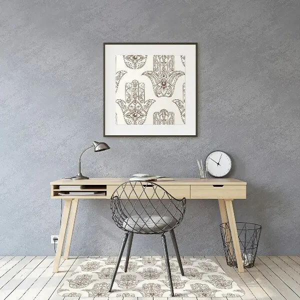 Tapis pour chaise de bureau Symbole brun