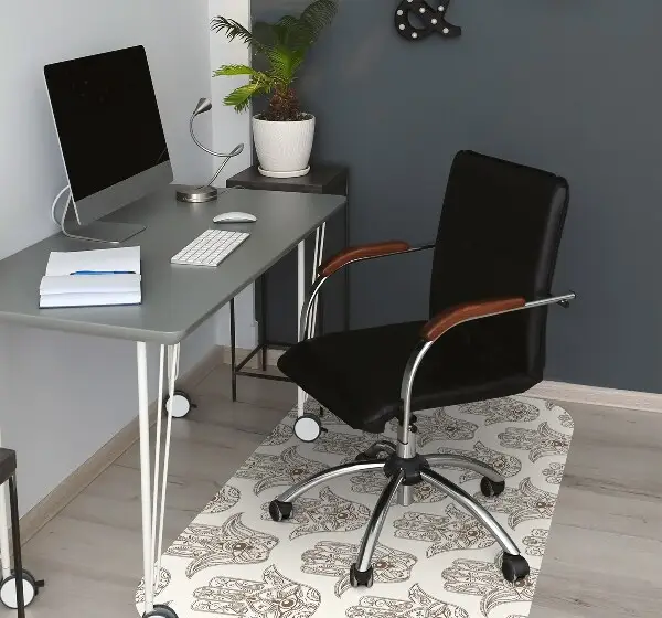 Tapis pour chaise de bureau Symbole brun