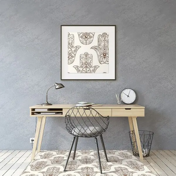 Tapis pour chaise de bureau Symbole brun