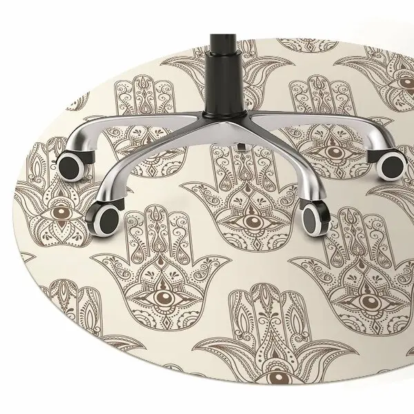 Tapis pour chaise de bureau Symbole brun