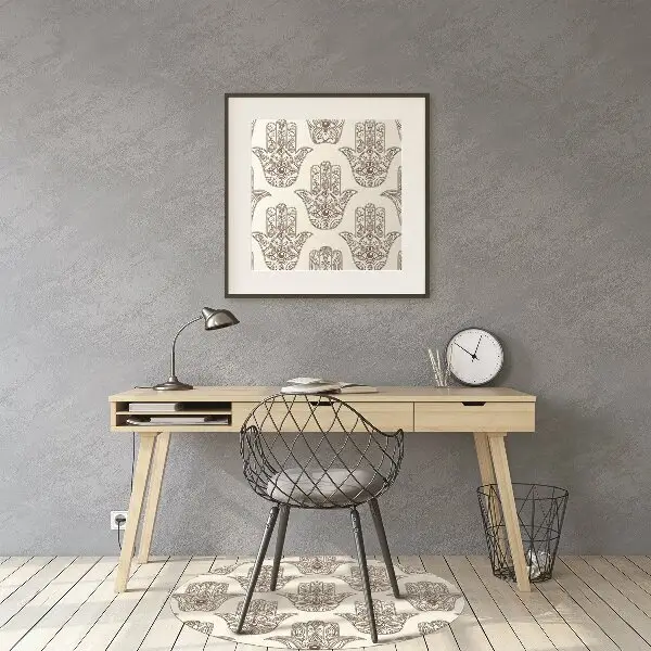 Tapis pour chaise de bureau Symbole brun