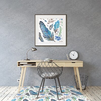 Tapis de chaise Plumes d'oiseaux