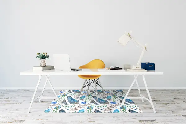 Tapis de chaise Plumes d'oiseaux