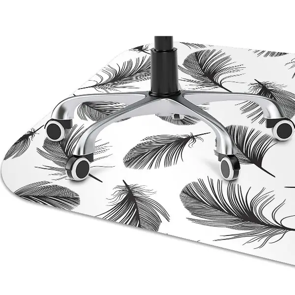 Tapis pour chaise de bureau Plumes dessinées