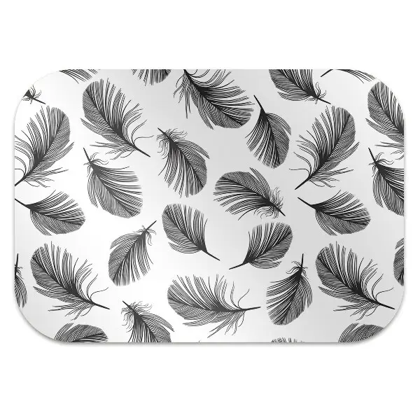 Tapis pour chaise de bureau Plumes dessinées