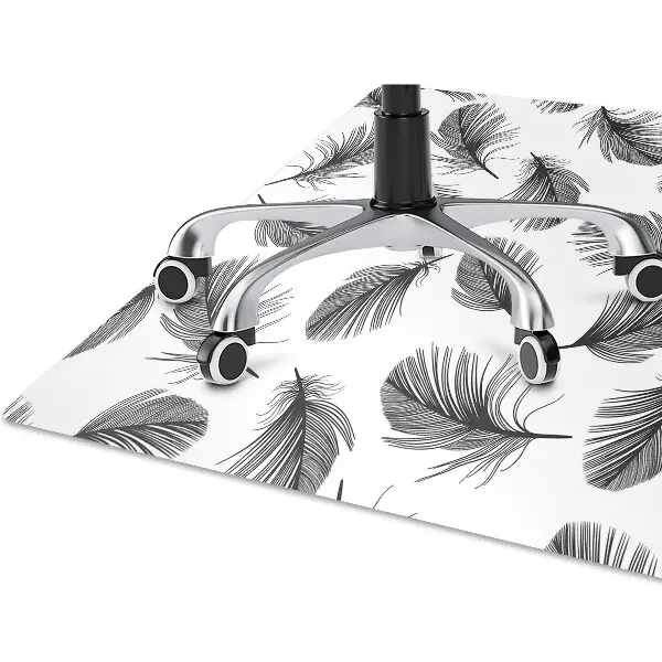 Tapis pour chaise de bureau Plumes dessinées
