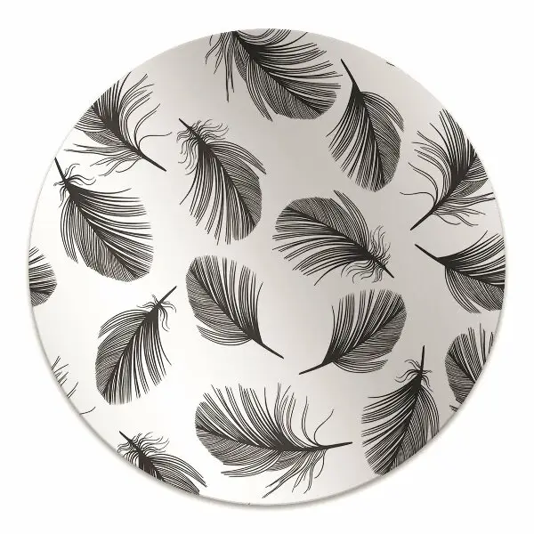 Tapis pour chaise de bureau Plumes dessinées