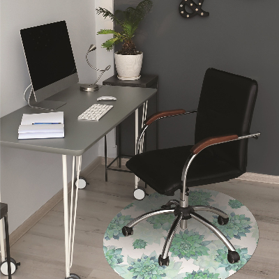 Tapis pour chaise de bureau Succulents