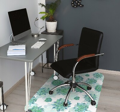 Tapis pour chaise de bureau Succulents