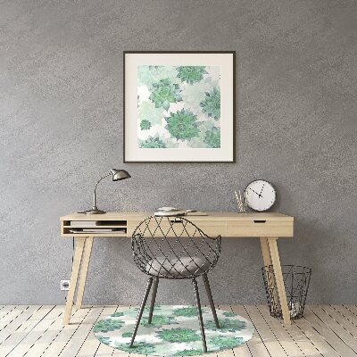 Tapis pour chaise de bureau Succulents