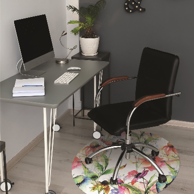 Tapis fauteuil bureau do biura Fleurs colorées