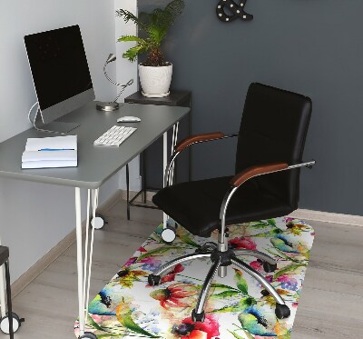 Tapis fauteuil bureau do biura Fleurs colorées