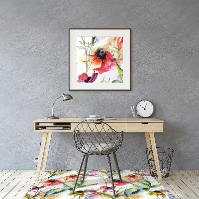 Tapis fauteuil bureau do biura Fleurs colorées