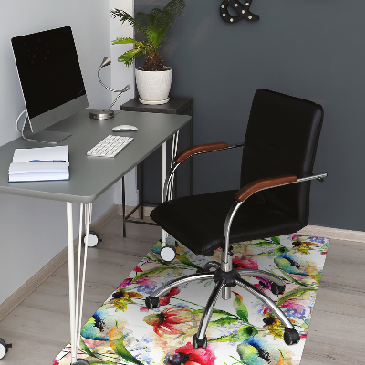 Tapis fauteuil bureau do biura Fleurs colorées