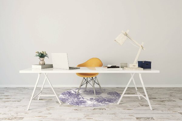 Tapis fauteuil bureau do biura Pivoines violettes