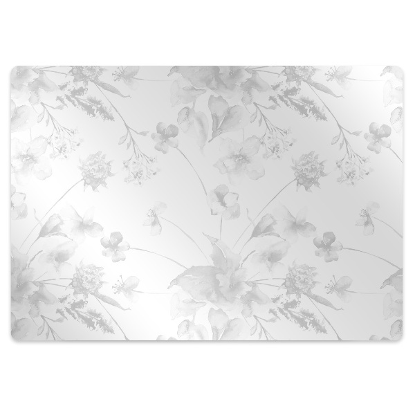 Tapis de chaise Fleurs grises