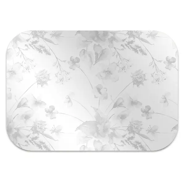 Tapis de chaise Fleurs grises