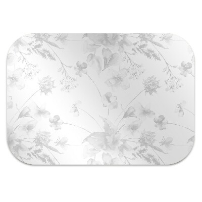 Tapis de chaise Fleurs grises