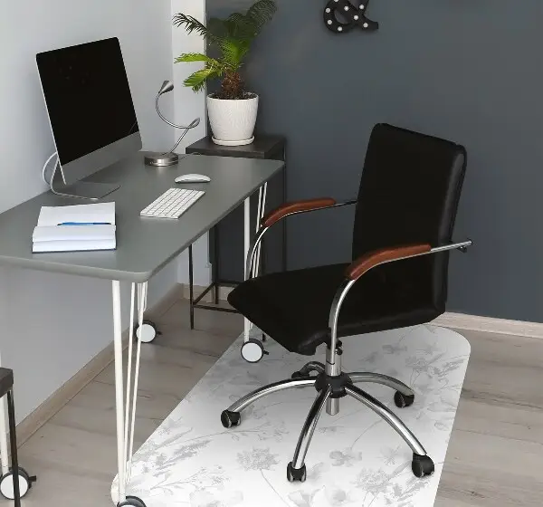 Tapis de chaise Fleurs grises