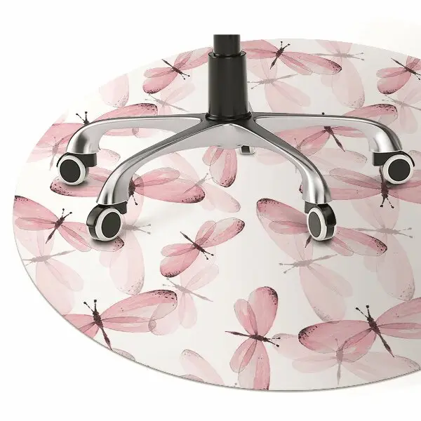 Tapis de chaise Libellule rose