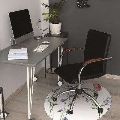 Tapis de chaise de bureau Fleurs peintes