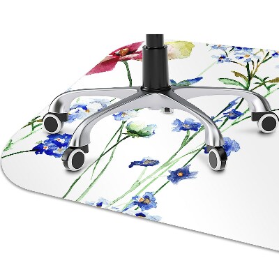 Tapis de chaise de bureau Fleurs peintes