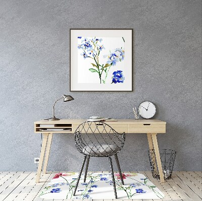 Tapis de chaise de bureau Fleurs peintes