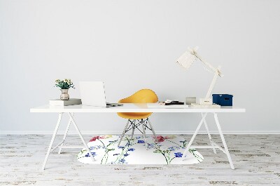 Tapis de chaise de bureau Fleurs peintes