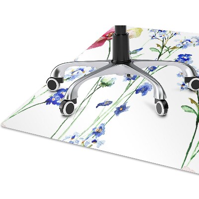 Tapis de chaise de bureau Fleurs peintes