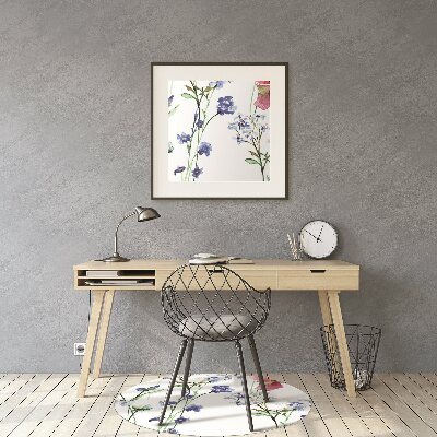 Tapis de chaise de bureau Fleurs peintes