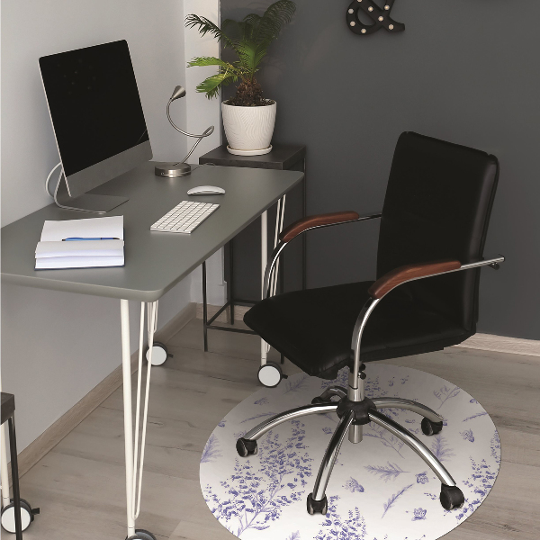 Tapis protège sol Lavande aquarelle