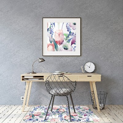 Tapis de chaise de bureau Bouquet de printemps