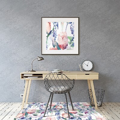 Tapis de chaise de bureau Bouquet de printemps