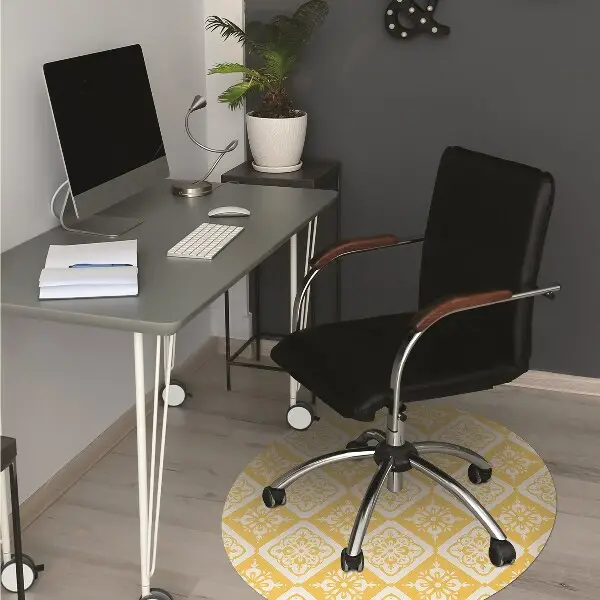 Tapis protège sol Modèle jaune-blanc