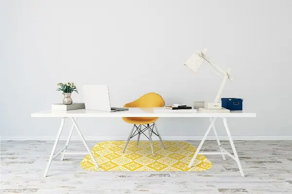 Tapis protège sol Modèle jaune-blanc