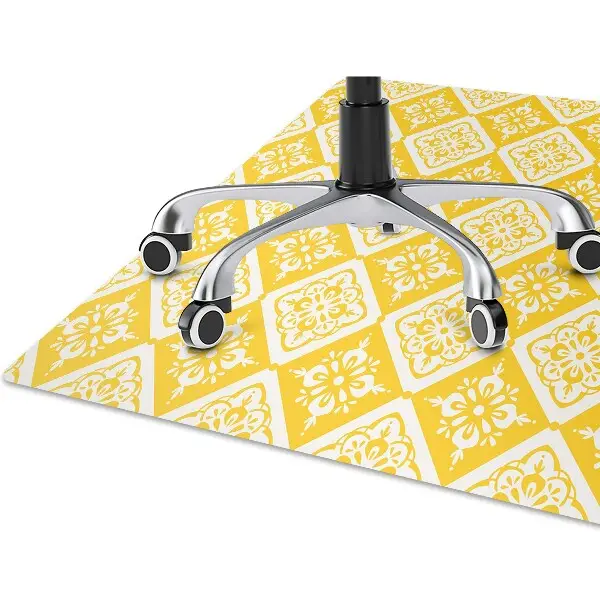 Tapis protège sol Modèle jaune-blanc