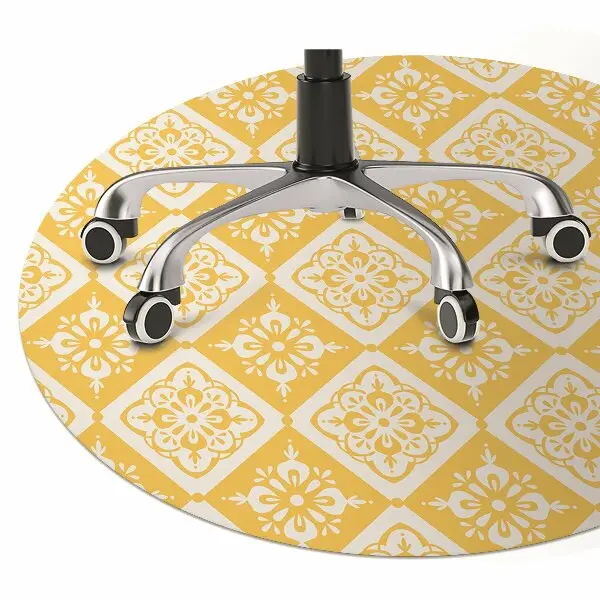Tapis protège sol Modèle jaune-blanc