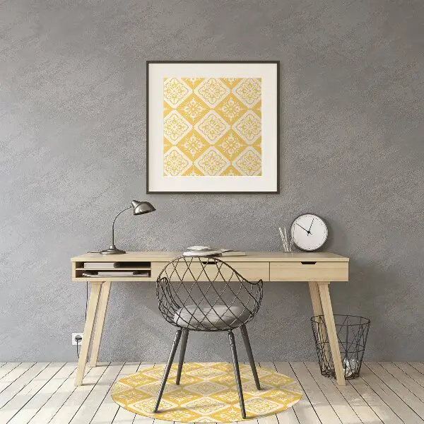 Tapis protège sol Modèle jaune-blanc