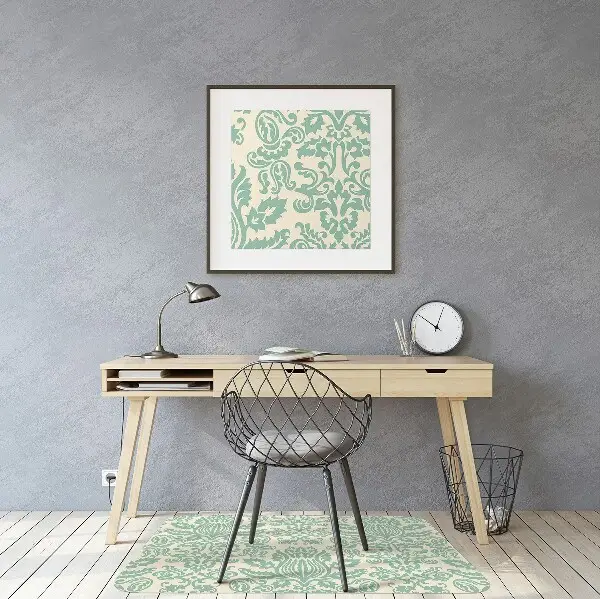 Tapis fauteuil bureau do biura Damassé vert