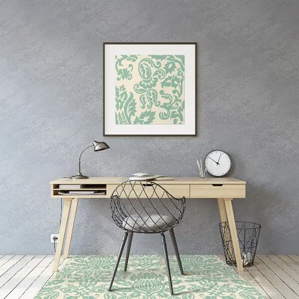 Tapis fauteuil bureau do biura Damassé vert