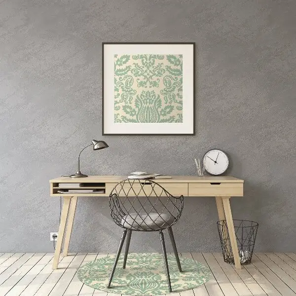 Tapis fauteuil bureau do biura Damassé vert