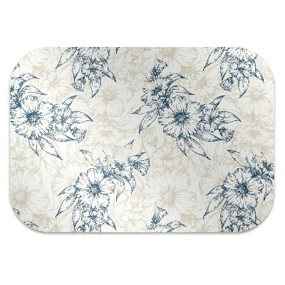 Tapis de chaise de bureau Art floral